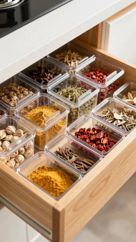 12 Kitchen Drawer Organization Ideas That Save Space and Time - 8. Use Clear Containers for Visibility 1