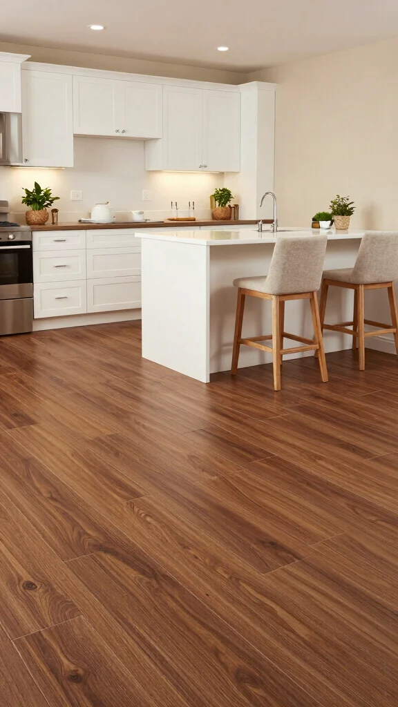 12 Kitchen Floor Tile Ideas That Are Both Stylish and Practical - 11. Durable Vinyl Tiles 1