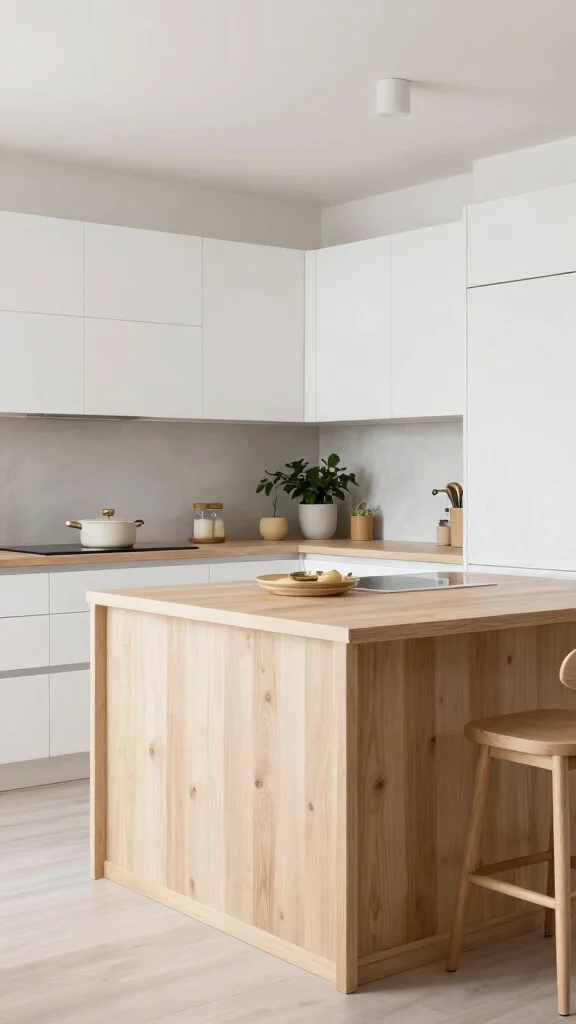12 Kitchen Layout Ideas With an Island for Better Flow and Function - 10. Scandinavian Kitchen with Island 1