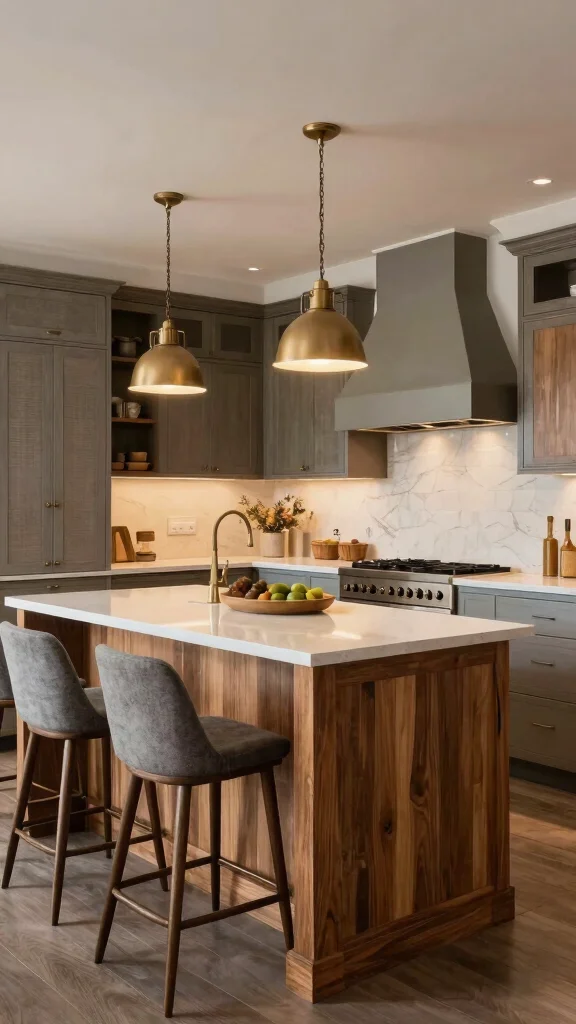 12 Kitchen Layout Ideas With an Island for Better Flow and Function - 11. Transitional Kitchen with Island 1