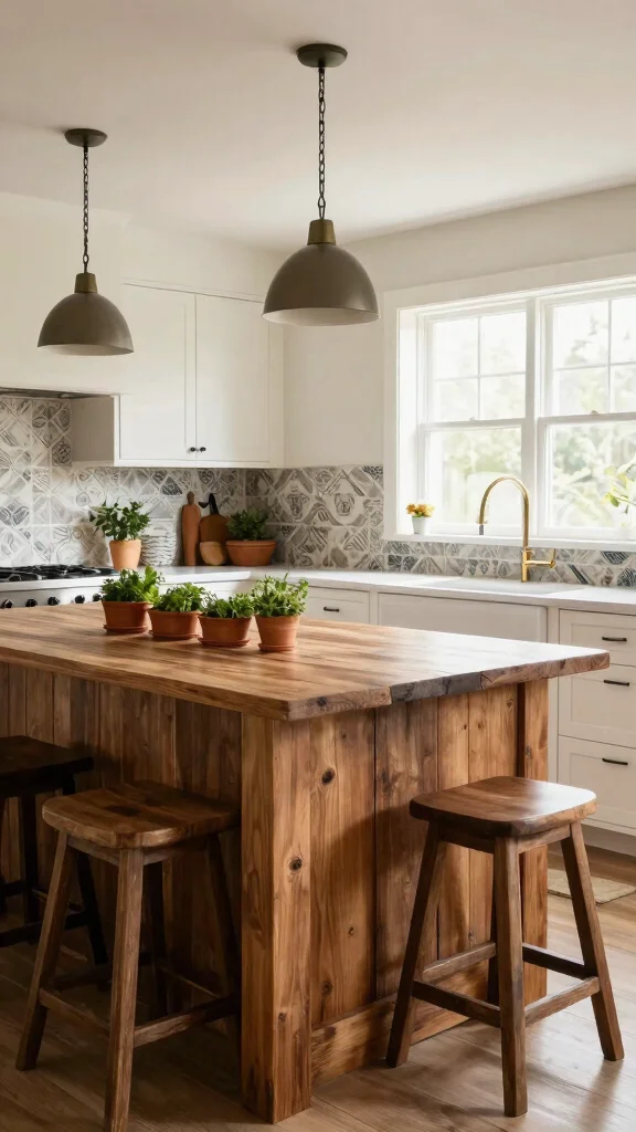 12 Kitchen Layout Ideas With an Island for Better Flow and Function - 4. Modern Farmhouse Kitchen with Island 1