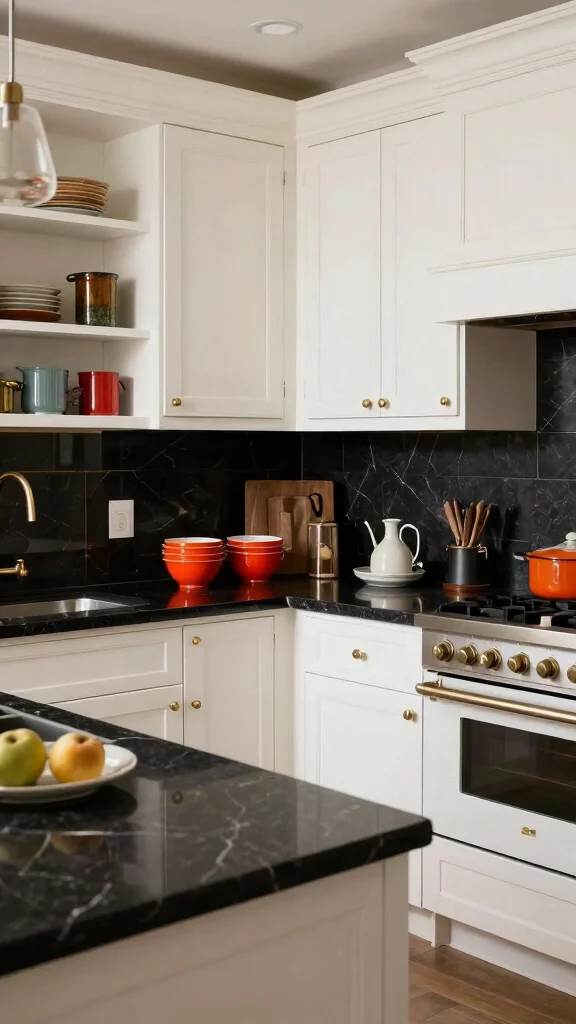 12 Kitchen Quartz Countertop Ideas That Look Stunning and Last - 10. Classic Black and White Combination 1