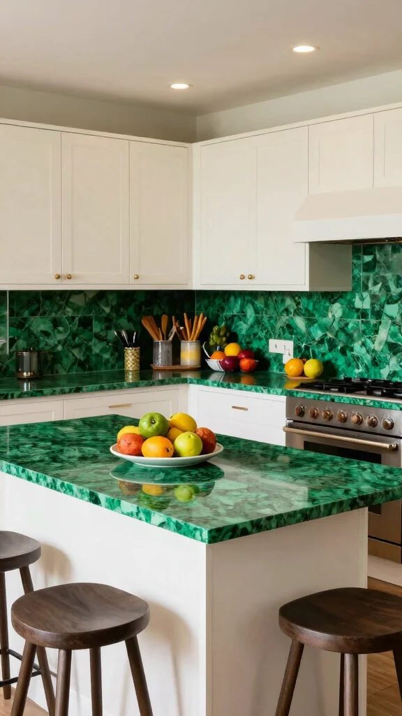 12 Kitchen Quartz Countertop Ideas That Look Stunning and Last - 7. Bold Color Choices to Make a Statement 1