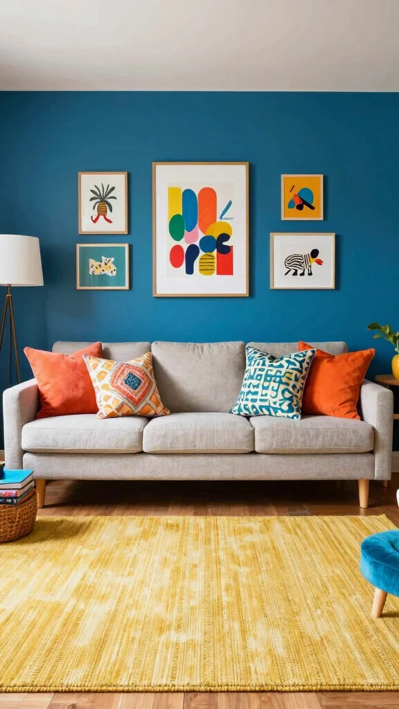 12 Living Room Furniture Arrangement Ideas That Actually Work - 11. Colorful Accent Areas 1