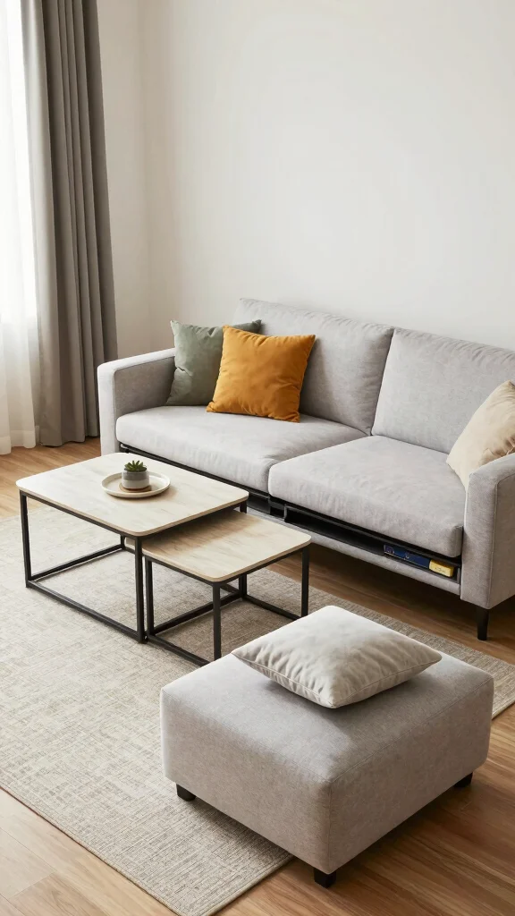 12 Living Room Furniture Arrangement Ideas That Actually Work - 3. Multi-Functional Furniture 1