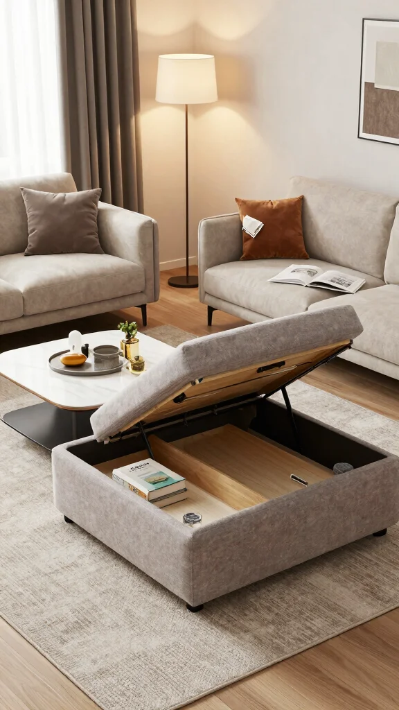 12 Living Room Furniture Ideas That Make Any Space Look Finished - 3. Multifunctional Furniture Pieces 1
