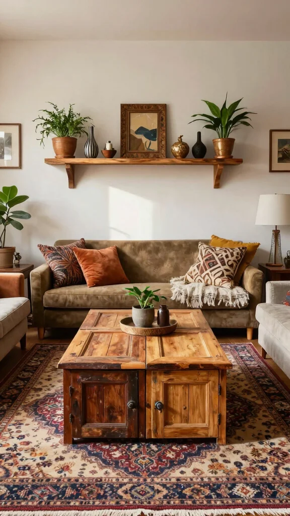 12 Living Room Furniture Ideas That Make Any Space Look Finished - 5. Upcycled Decor 1
