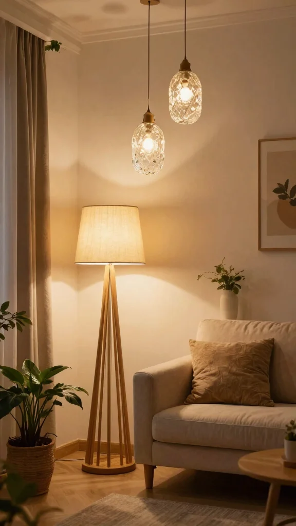 12 Living Room Furniture Ideas That Make Any Space Look Finished - 7. Sustainable Lighting Solutions 1