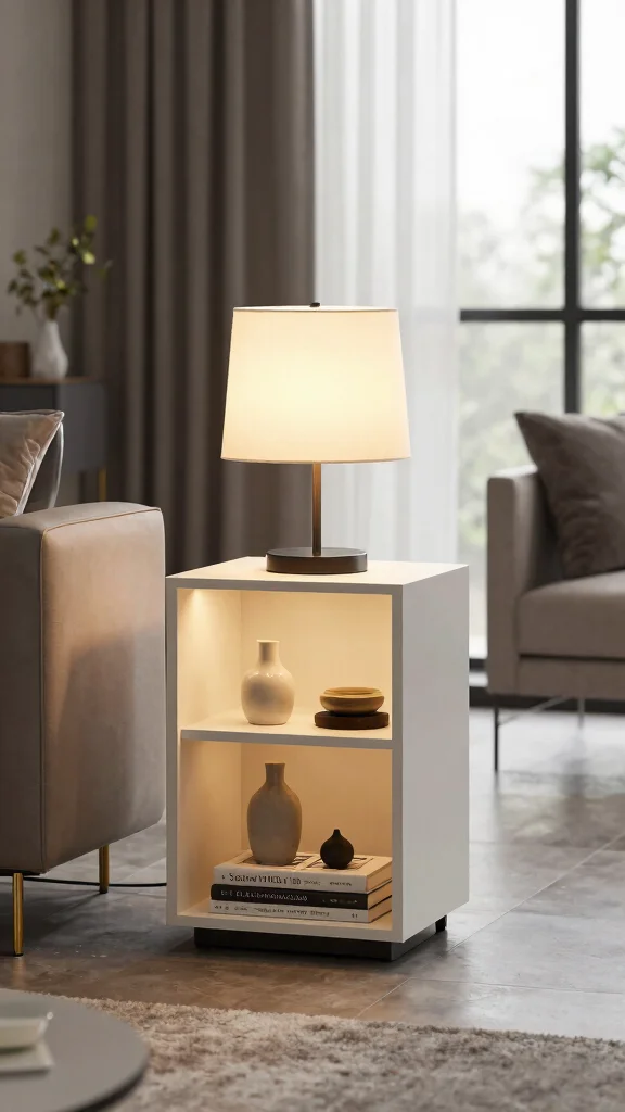 12 Living Room Lamp Ideas That Add Style Beyond Just Light - 12. Multi-Functional Lamps 1
