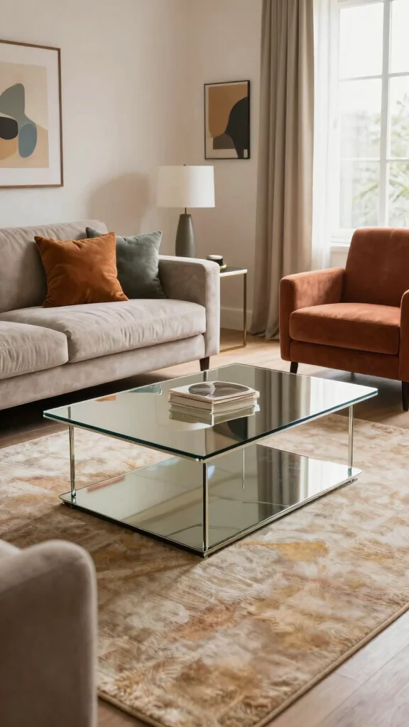 12 Living Room Mirror Ideas That Add Light and the Illusion of Space - 2. Mirrored Furniture 1