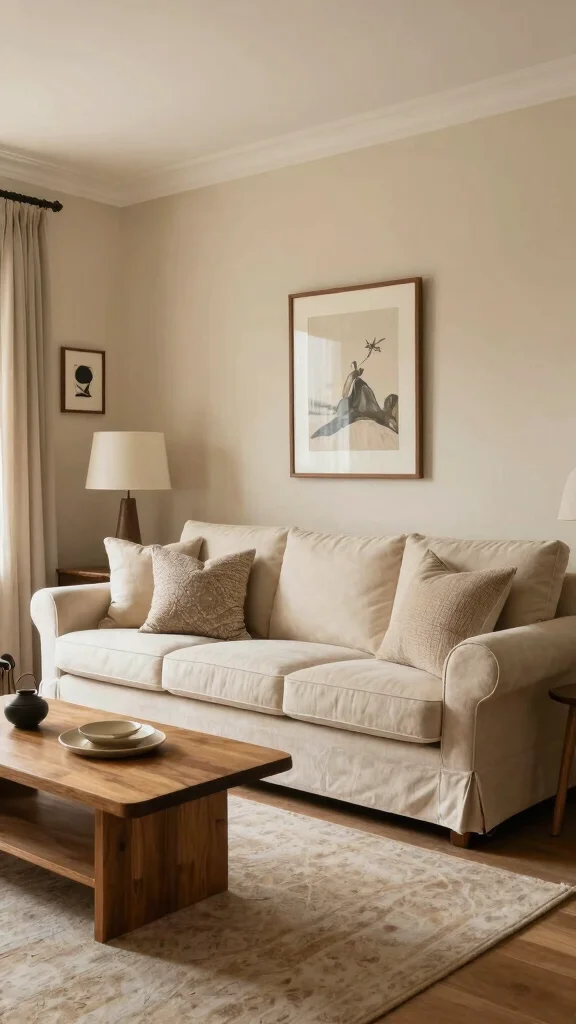 12 Living Room Paint Ideas That Transform Walls on Any Budget - 12. Classic Beige for Timeless Versatility 1