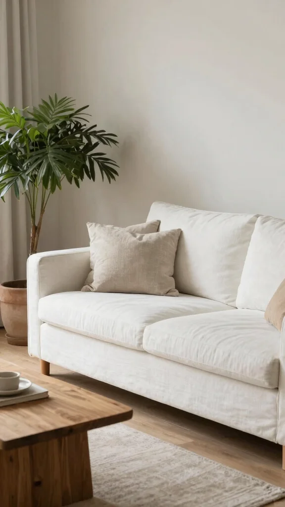 12 Living Room Sofa Design Ideas for a Modern and Cozy Home - 2. Minimalist Magic 1