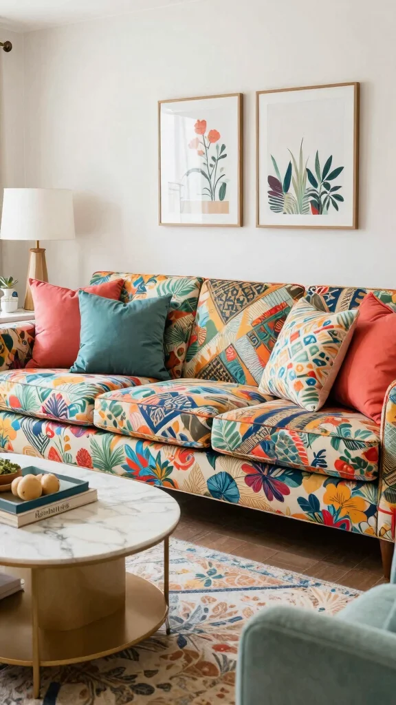 12 Living Room Sofa Design Ideas for a Modern and Cozy Home - 6. The Power of Patterns 1