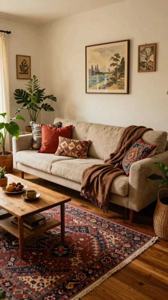 12 Living Room Sofa Design Ideas for a Modern and Cozy Home - 7. Bohemian Bliss 1