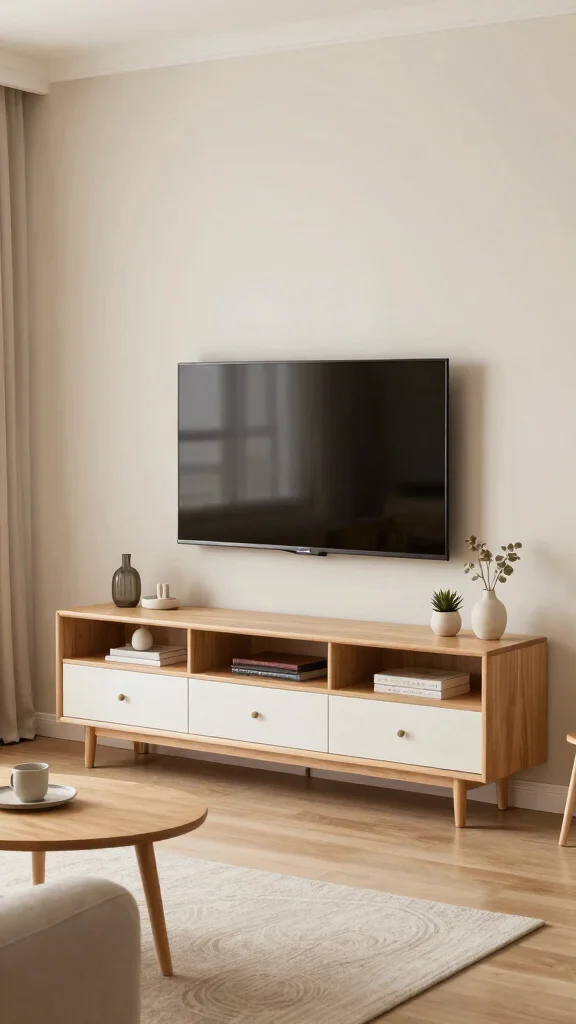 12 Living Room TV Unit Ideas for a Clean and Stylish Media Wall - 9. Compact and Space-Saving Units 1