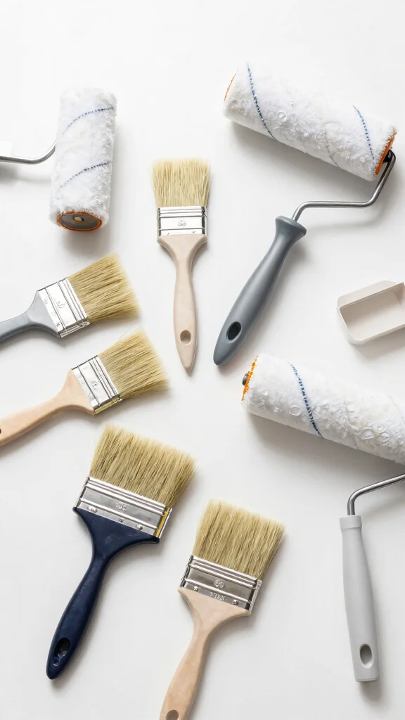 12 Tips for Painting Kitchen Cabinets That Actually Look Professional - 4. Invest in Quality Brushes and Rollers 1