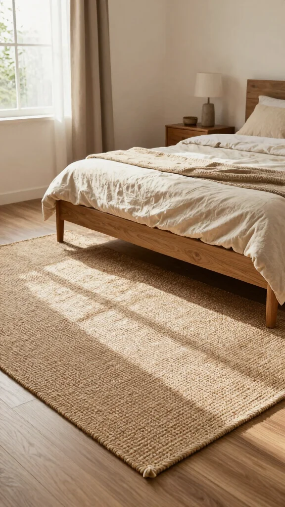 13 Bedroom Furniture Ideas for Every Style and Room Size - 5. Natural Fiber Rugs for Enhanced Comfort 1
