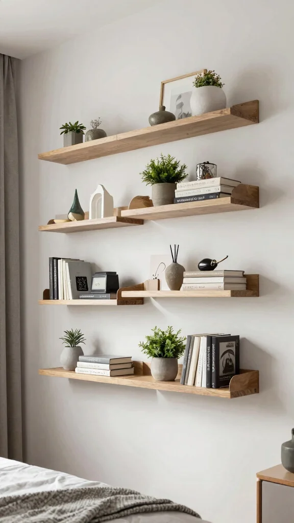 13 Bedroom Furniture Ideas for Every Style and Room Size - 9. Space-Optimizing Shelving Units 1