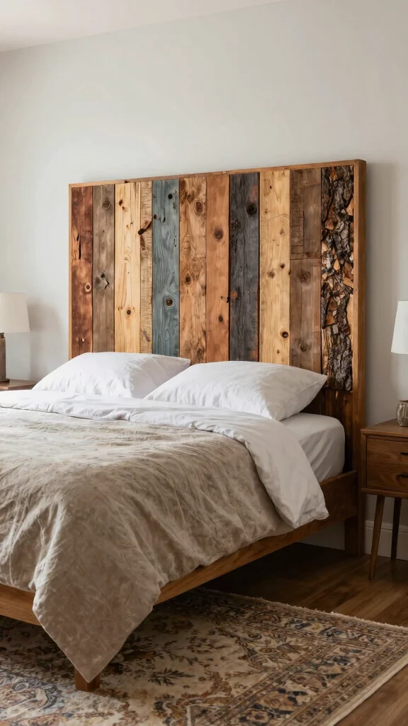 13 Bedroom Headboard Ideas That Make the Bed the Focal Point - 1. Reclaimed Wood Wonderland 1