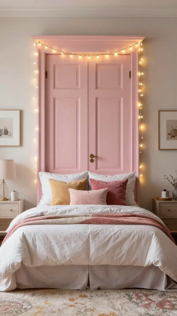 13 Bedroom Headboard Ideas That Make the Bed the Focal Point - 3. Vintage Door Delight 1