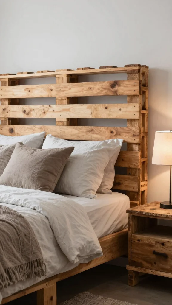13 Bedroom Headboard Ideas That Make the Bed the Focal Point - 4. Chic Pallet Headboard 1