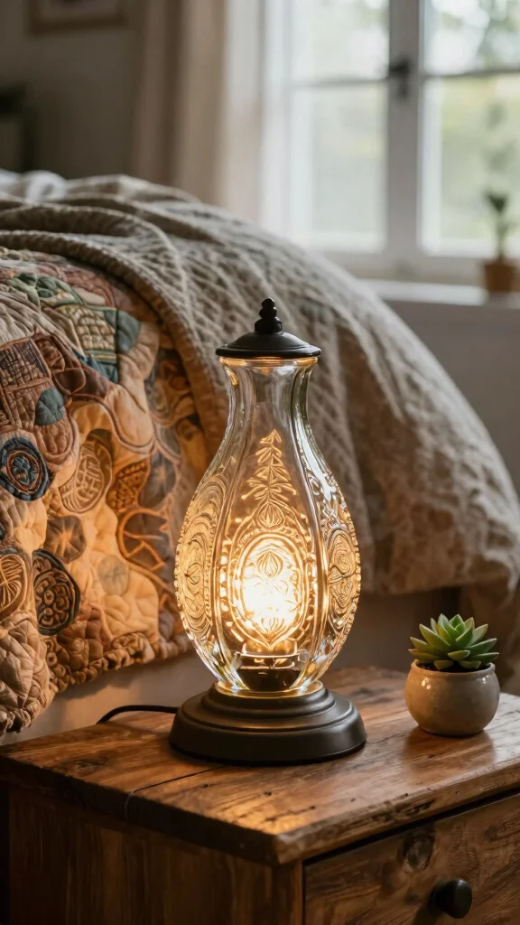 13 Bedroom Lamp Ideas for Cozy, Layered Lighting - 1. Recycled Glass Table Lamps 1