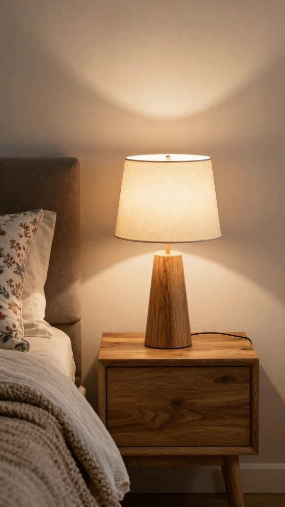 13 Bedroom Lamp Ideas for Cozy, Layered Lighting - 12. Handcrafted Wooden Lamps 1