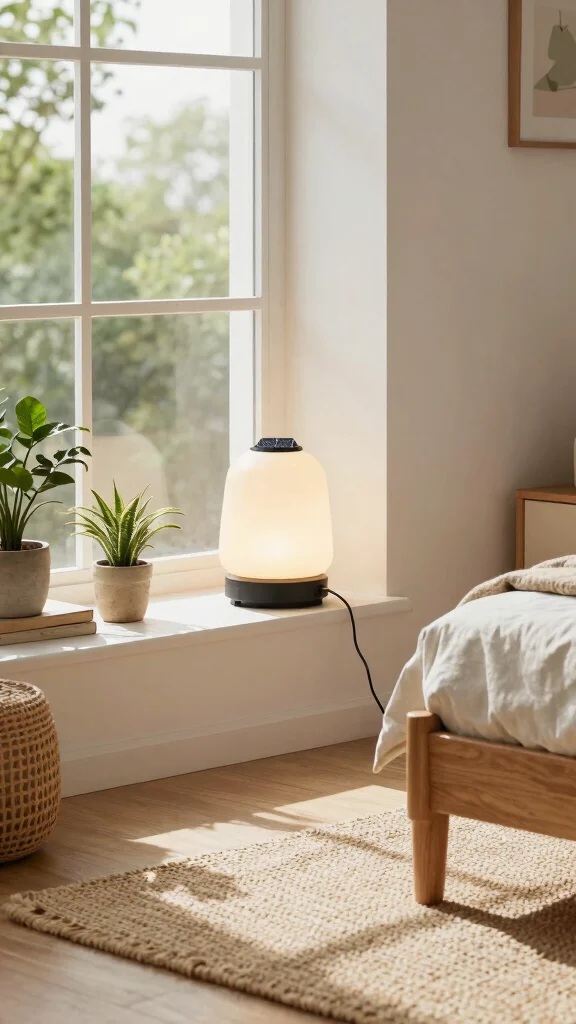 13 Bedroom Lamp Ideas for Cozy, Layered Lighting - 5. Solar-Powered Lamps 1