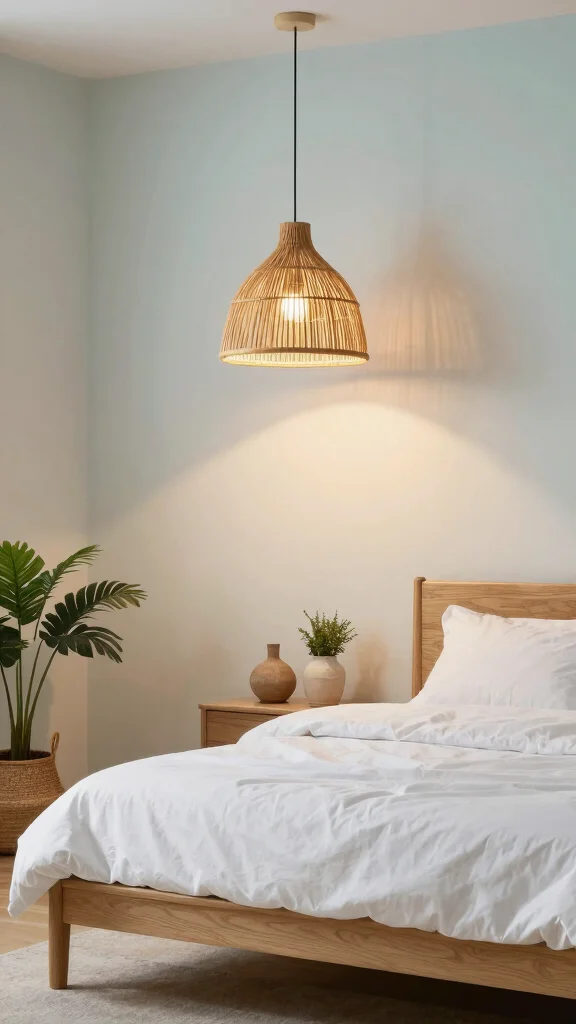 13 Bedroom Lighting Ideas That Layer Ambiance and Function - 1. Eco-Friendly Pendant Lighting 1