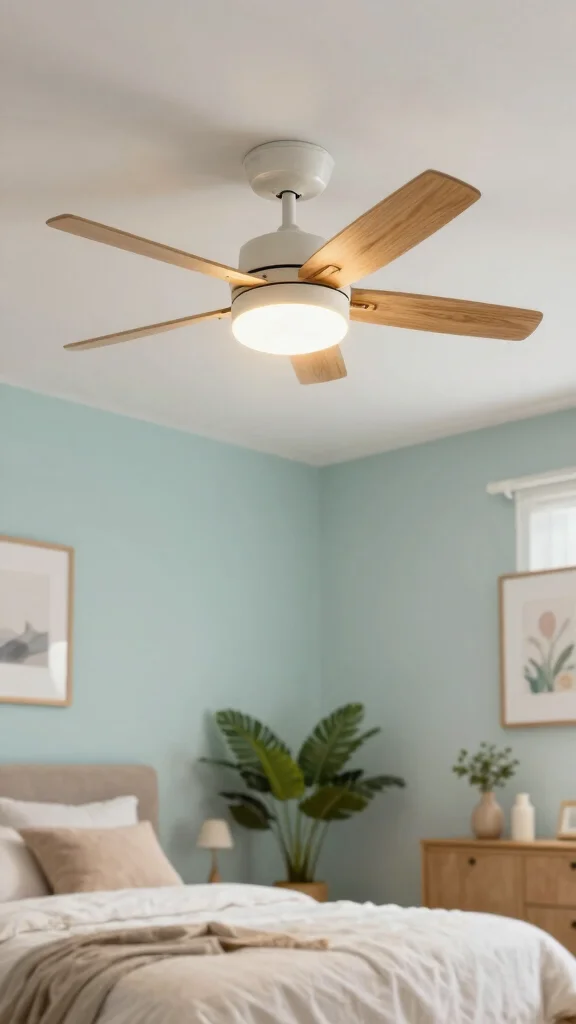 13 Bedroom Lighting Ideas That Layer Ambiance and Function - 10. Ceiling Fans with Lights 1