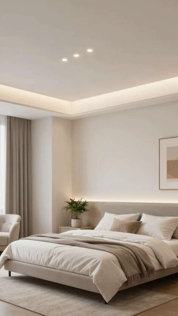 13 Bedroom Lighting Ideas That Layer Ambiance and Function - 9. LED Recessed Lighting 1