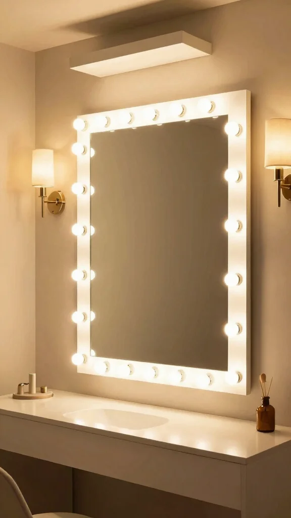13 Bedroom Vanity Ideas for a Glam and Functional Beauty Space - 12. Smart Lighting Solutions 1