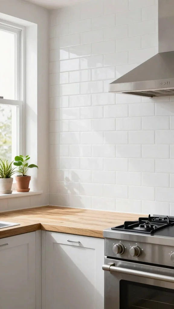 13 Kitchen Backsplash Ideas That Look Perfect With White Cabinets - 1. Classic White Subway Tiles 1