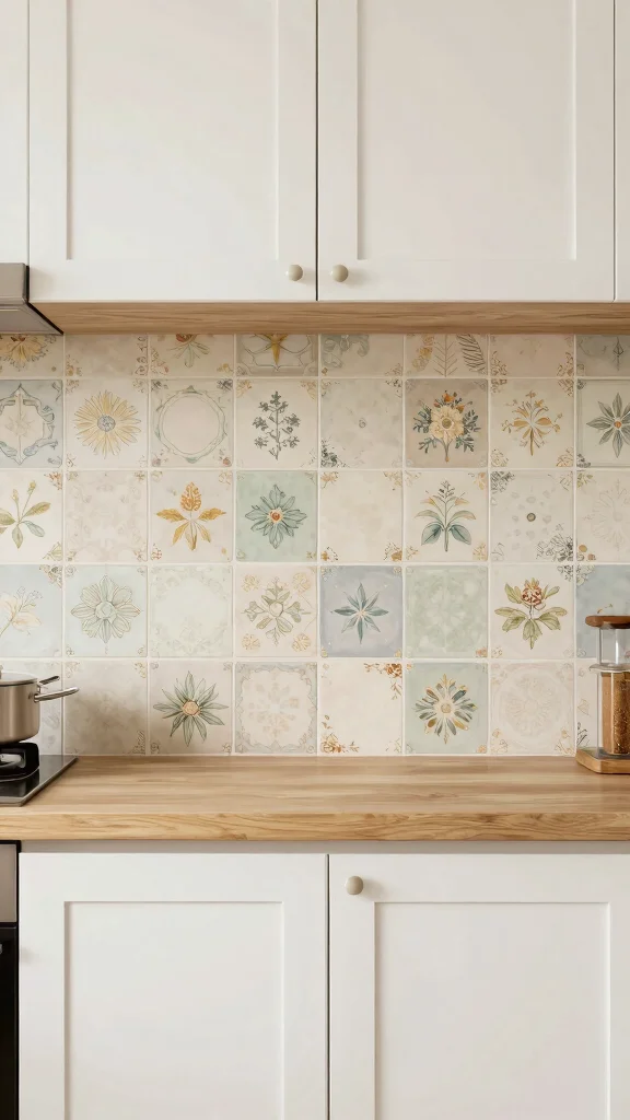 13 Kitchen Backsplash Ideas That Look Perfect With White Cabinets - 7. Vintage-Inspired Tiles 1