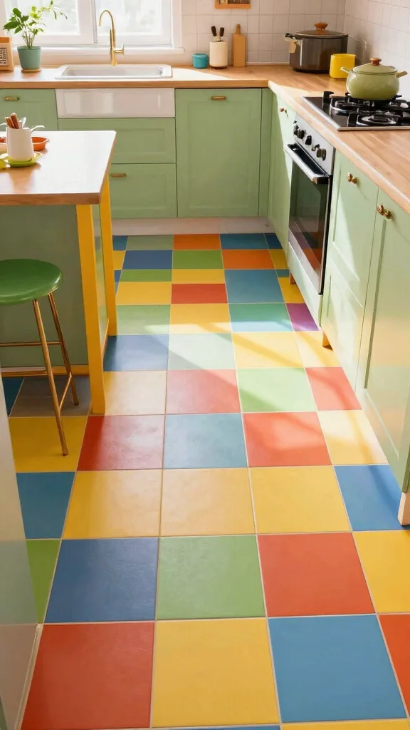 13 Kitchen Flooring Inspirations for Every Budget and Design Style - 11. Rubber: Fun and Functional 1