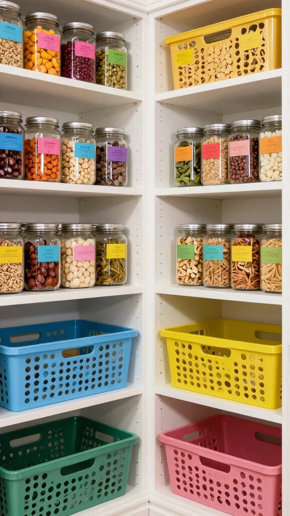 13 Kitchen Pantry Organization Ideas for a Neat, Easy-to-Use Space - 11. Color Coding for a Visual Appeal 1
