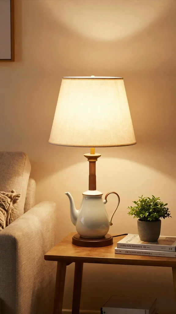 13 Living Room Lamp Ideas for Layered, Cozy Lighting - 2. Upcycled Table Lamps 1
