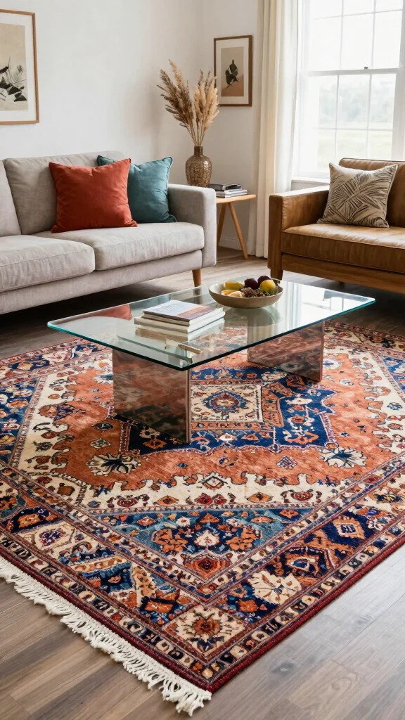 13 Living Room Rug Ideas for Color, Texture, and Style - 10. Fair Trade Rugs for Ethical Style 1