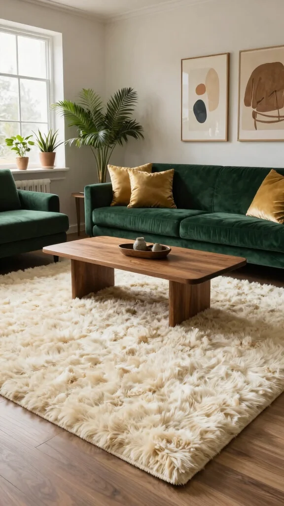 13 Living Room Rug Ideas for Color, Texture, and Style - 3. Organic Wool Rugs 1