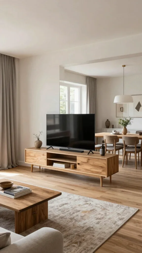 13 Living Room TV Unit Design Ideas That Look Built-In and Polished - 7. Open-Concept Style 1