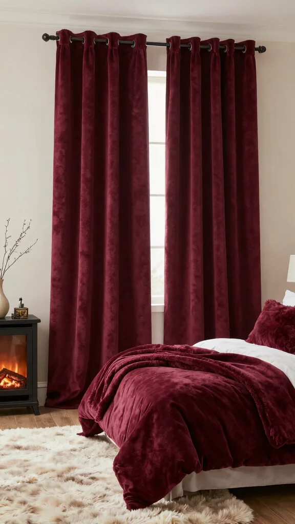 14 Bedroom Curtain Ideas for Privacy, Light, and Soft Style - 12. Textured Fleece for Cozy Warmth 1
