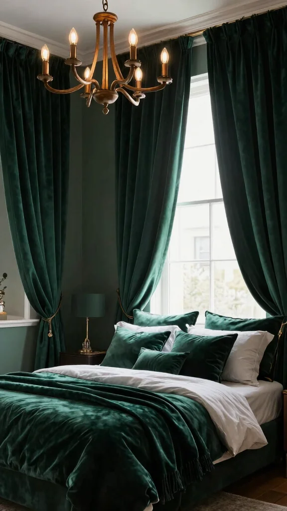 14 Bedroom Curtain Ideas for Privacy, Light, and Soft Style - 4. Velvet Curtains for Luxurious Comfort 1