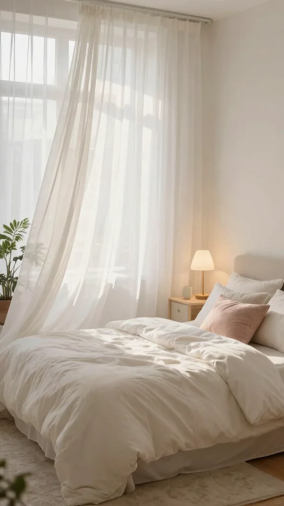 14 Bedroom Curtain Ideas for Privacy, Light, and Soft Style - 5. Sheer Panels for Soft Light 1