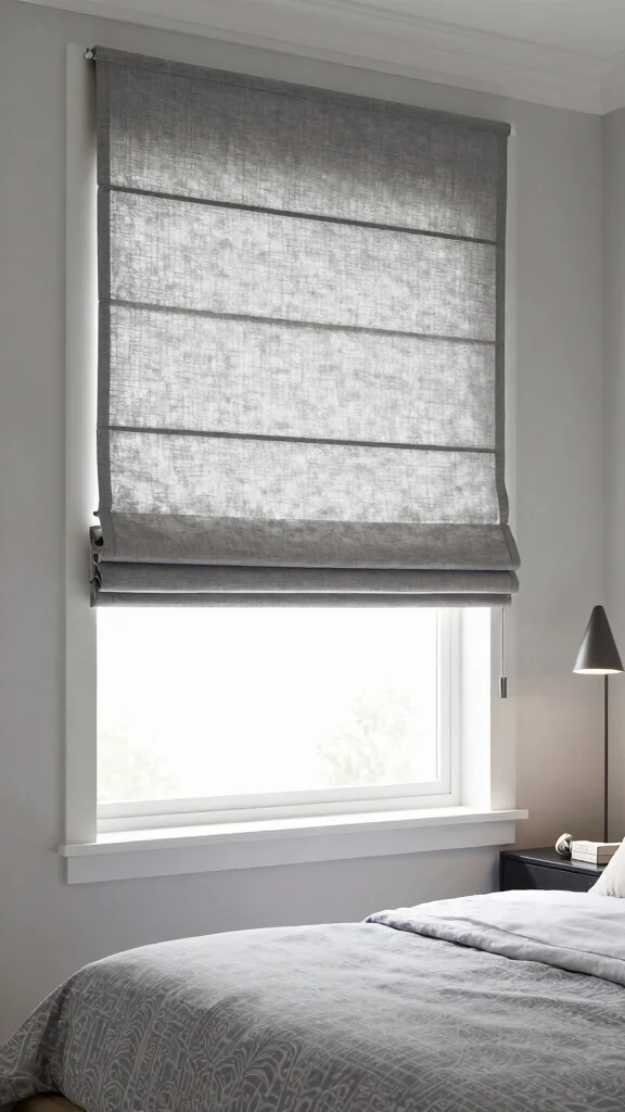 14 Bedroom Curtain Ideas for Privacy, Light, and Soft Style - 8. Classic Roman Shades for Timeless Style 1