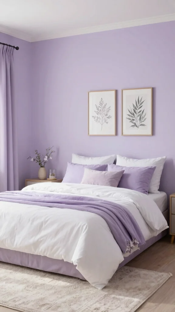 14 Bedroom Paint Colors That Interior Designers Love in 2026 - 11. Light Lavender 1