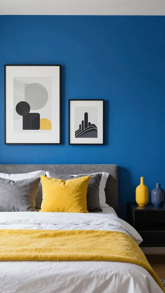 14 Bedroom Paint Colors That Interior Designers Love in 2026 - 12. Bold Cobalt Blue 1