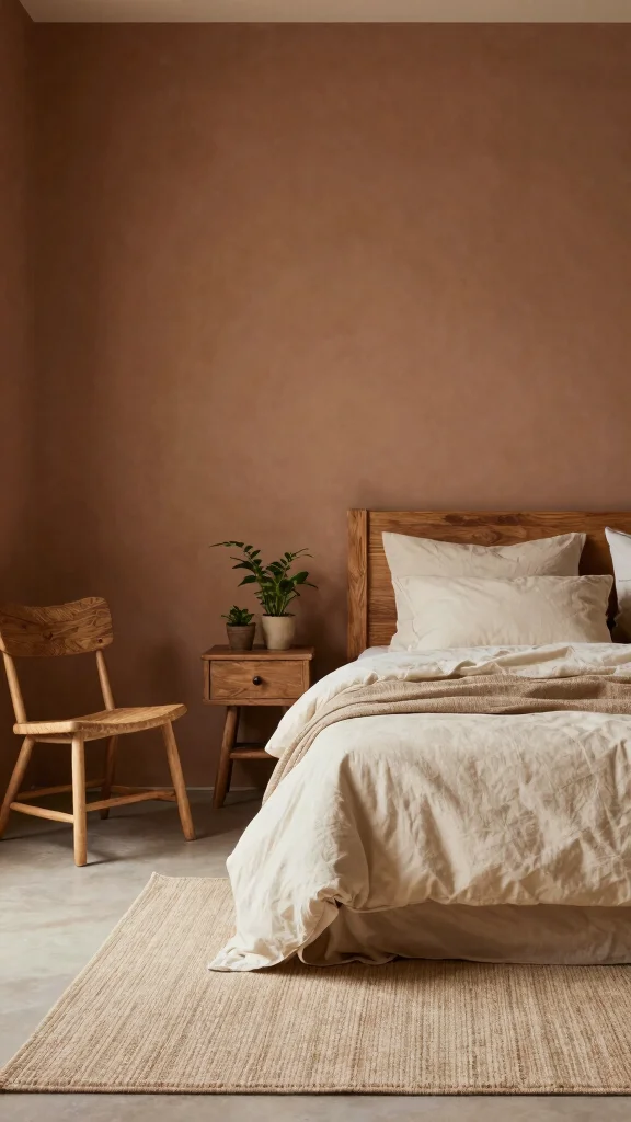 14 Bedroom Paint Colors That Interior Designers Love in 2026 - 5. Earthy Clay Brown 1