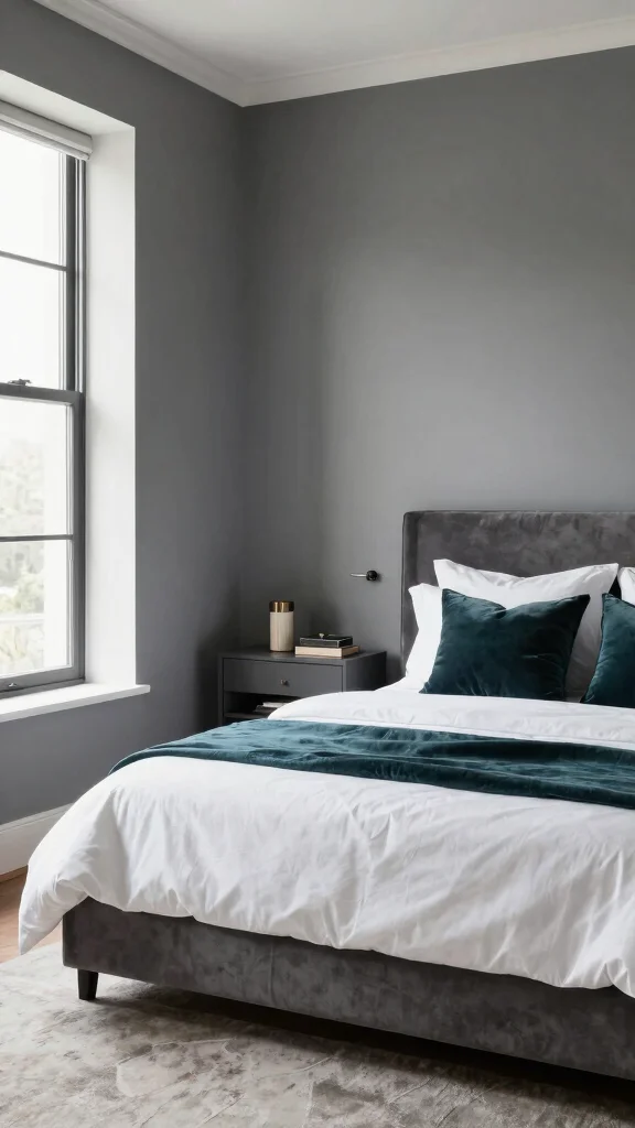 14 Bedroom Paint Colors That Interior Designers Love in 2026 - 8. Soft Charcoal Gray 1