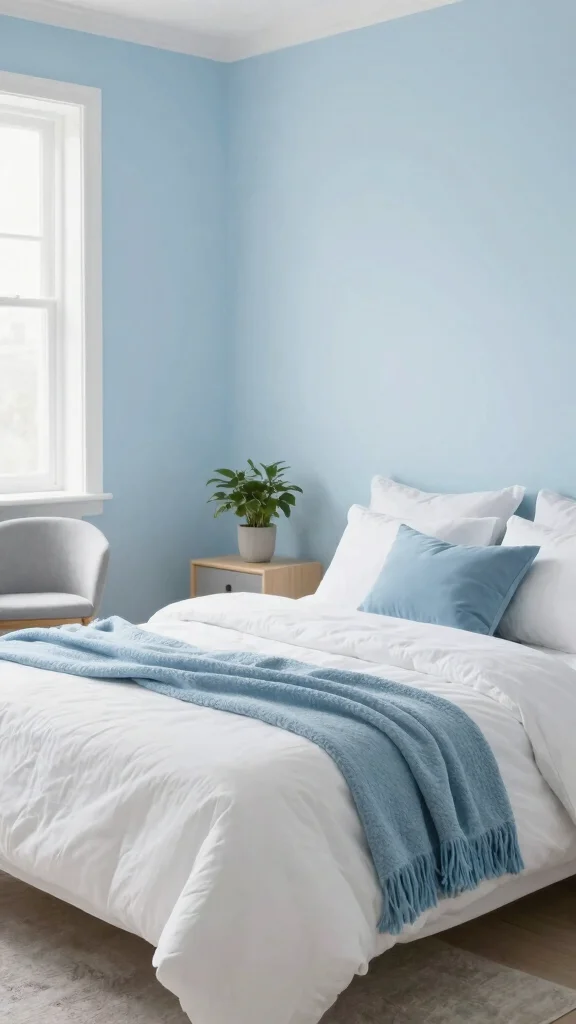 14 Bedroom Paint Colors That Interior Designers Love in 2026 - 9. Calming Light Blue 1