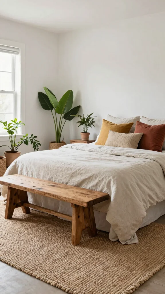 14 Bedroom Rug Ideas That Anchor the Bed and Define the Space - 1. Jute Journeys: Natural Textures 1